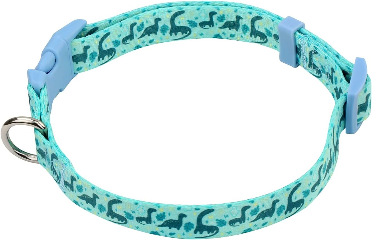 image:imageHDE Nylon Dog Collar Adjustable Soft Puppy Collars for Small Medium Large Dogs Dinosaurs MDinosaurs