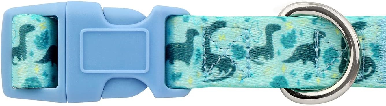 image:imageHDE Nylon Dog Collar Adjustable Soft Puppy Collars for Small Medium Large Dogs Dinosaurs MDinosaurs
