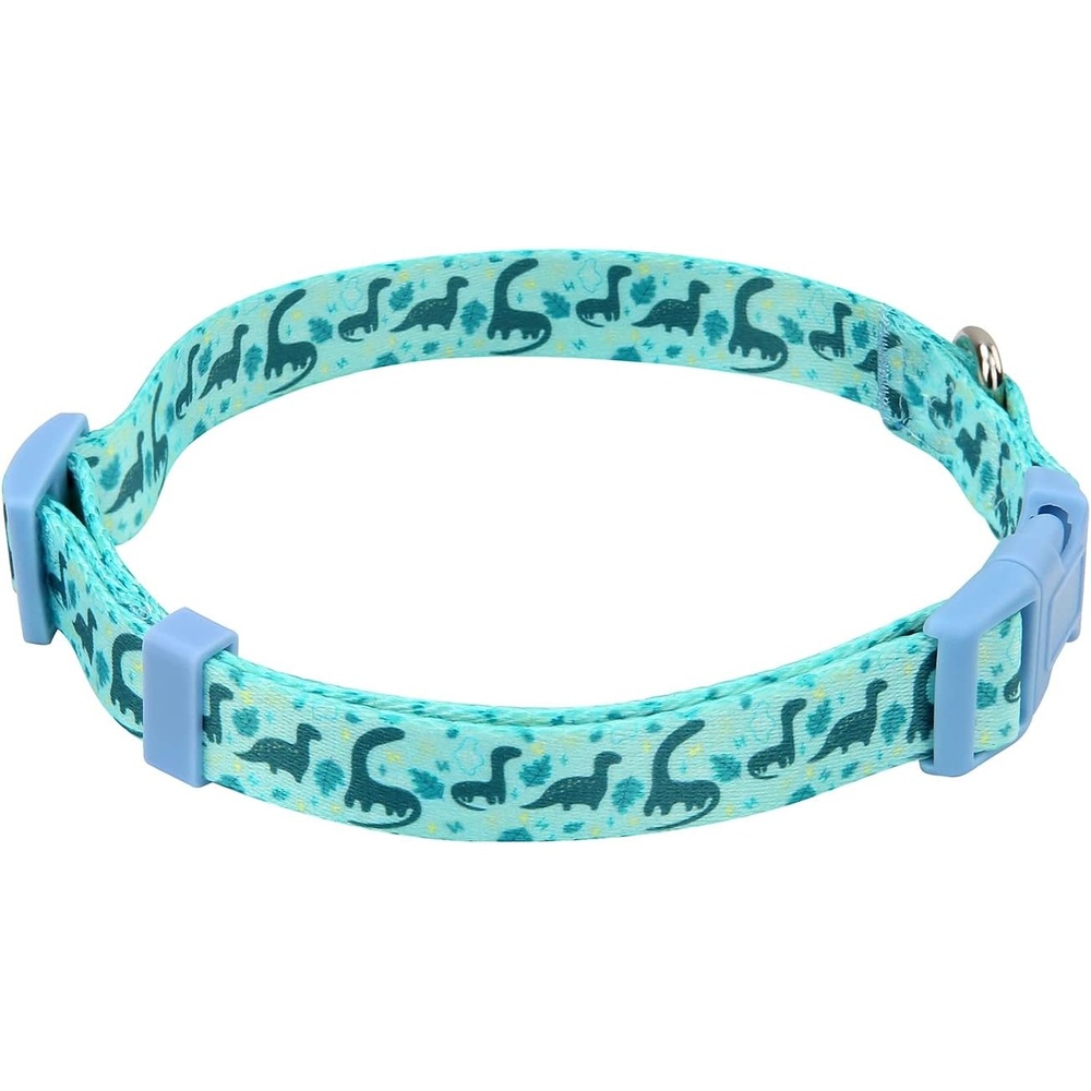 image:imageHDE Nylon Dog Collar Adjustable Soft Puppy Collars for Small Medium Large Dogs Dinosaurs MDinosaurs